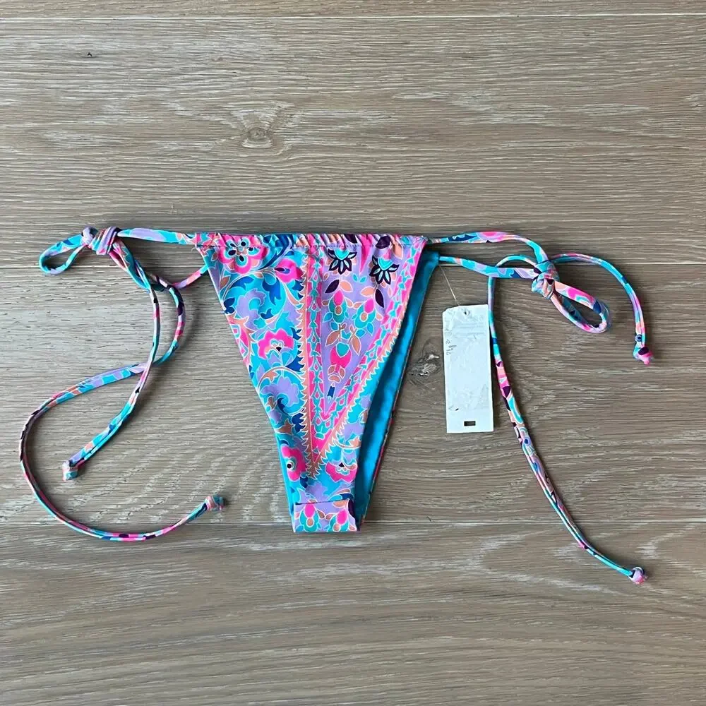 Frankie's Bikinis Tia Bottoms Floral Paisley